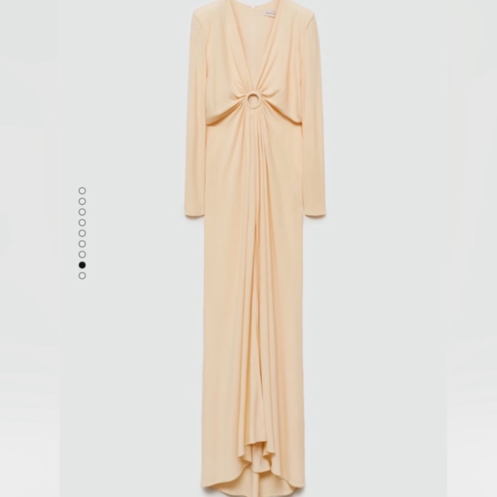 New Mango Carla Time Capsule Hoop Dress Gown with Gathered Opening, NWT - Picture 7 of 10